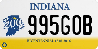 IN license plate 995GOB