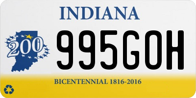 IN license plate 995GOH