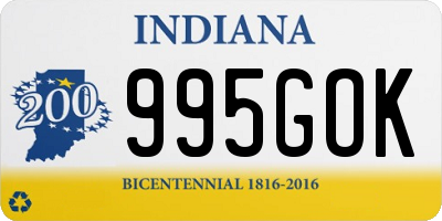 IN license plate 995GOK