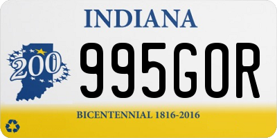 IN license plate 995GOR