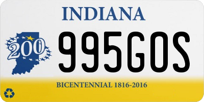 IN license plate 995GOS