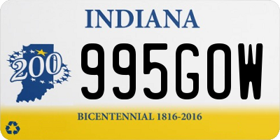 IN license plate 995GOW