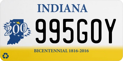 IN license plate 995GOY