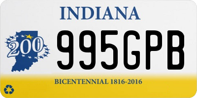 IN license plate 995GPB