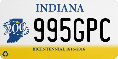 IN license plate 995GPC