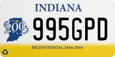 IN license plate 995GPD