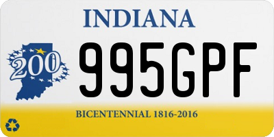 IN license plate 995GPF