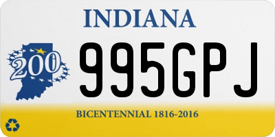 IN license plate 995GPJ