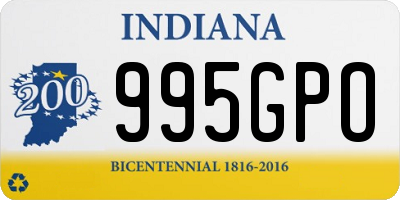 IN license plate 995GPO