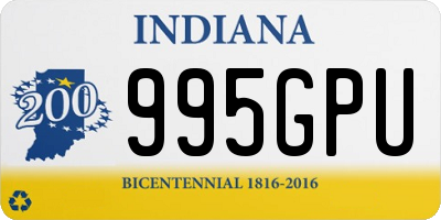 IN license plate 995GPU