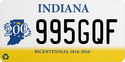 IN license plate 995GQF