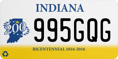 IN license plate 995GQG