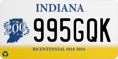 IN license plate 995GQK