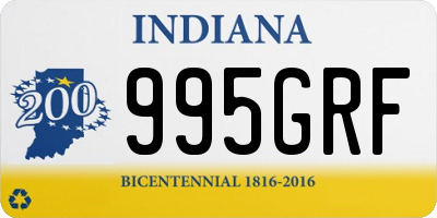 IN license plate 995GRF