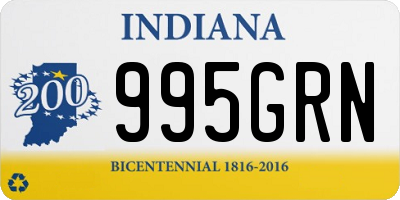 IN license plate 995GRN