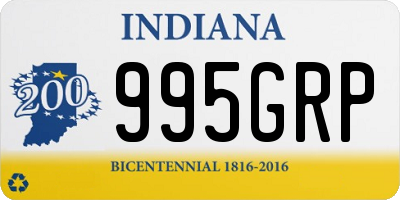 IN license plate 995GRP