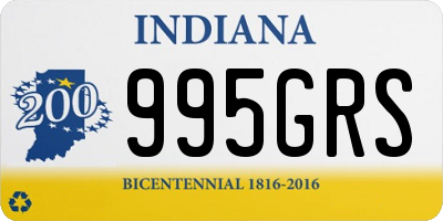 IN license plate 995GRS