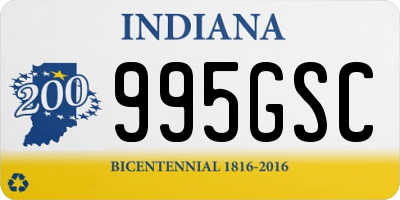 IN license plate 995GSC