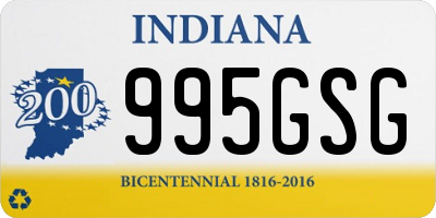 IN license plate 995GSG