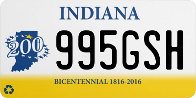 IN license plate 995GSH