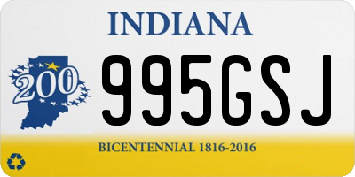 IN license plate 995GSJ