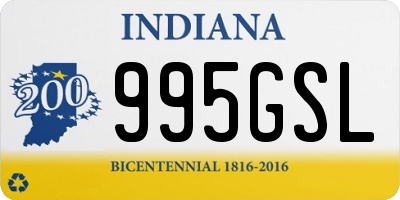 IN license plate 995GSL