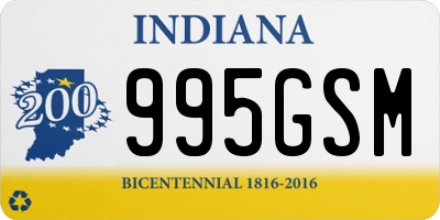 IN license plate 995GSM