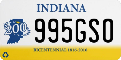 IN license plate 995GSO