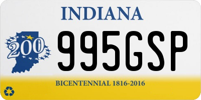 IN license plate 995GSP