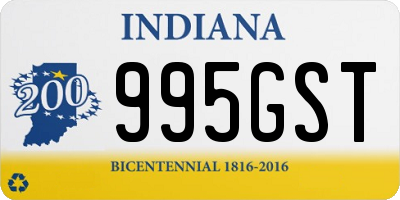 IN license plate 995GST