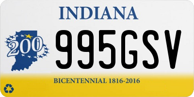 IN license plate 995GSV