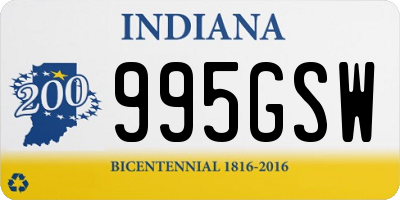 IN license plate 995GSW