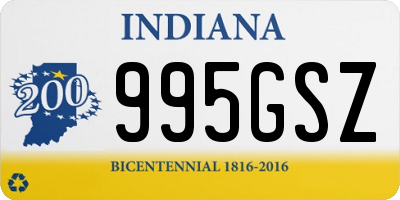 IN license plate 995GSZ