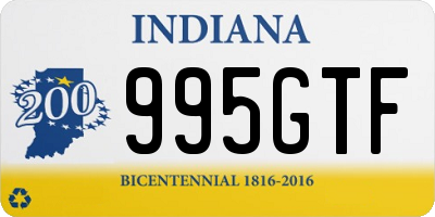 IN license plate 995GTF