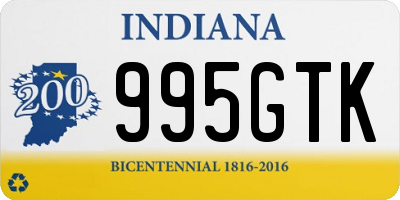 IN license plate 995GTK