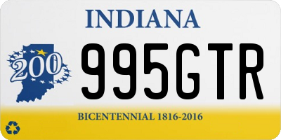 IN license plate 995GTR