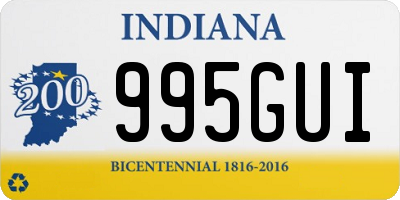 IN license plate 995GUI