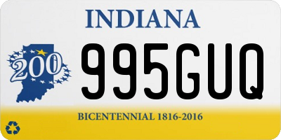 IN license plate 995GUQ