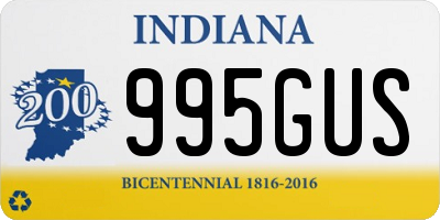 IN license plate 995GUS