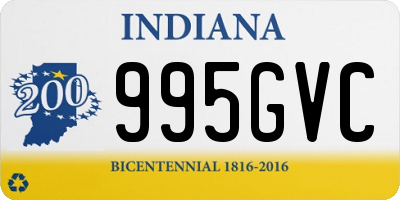 IN license plate 995GVC