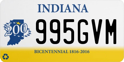 IN license plate 995GVM