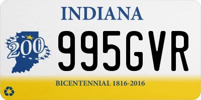 IN license plate 995GVR