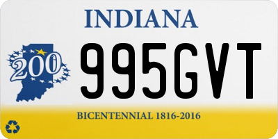 IN license plate 995GVT