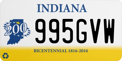 IN license plate 995GVW