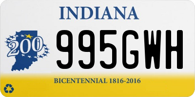 IN license plate 995GWH