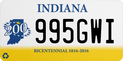 IN license plate 995GWI