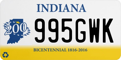 IN license plate 995GWK