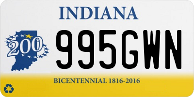 IN license plate 995GWN