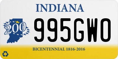 IN license plate 995GWO