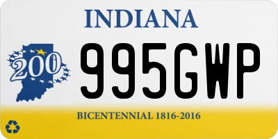 IN license plate 995GWP